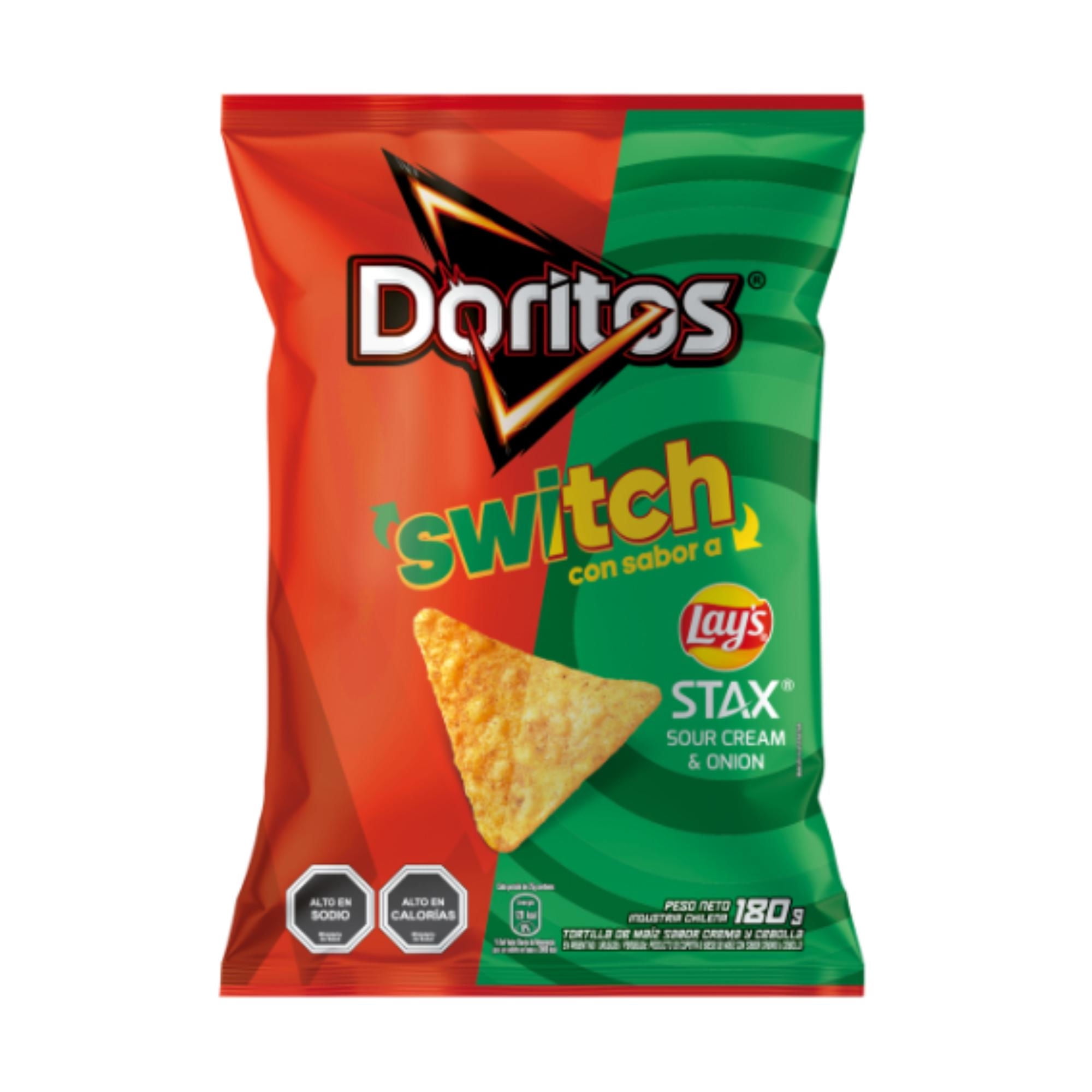Tortilla De Maíz Switch Sabor Crema Y Cebolla 180 g Doritos