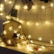 thumbnail image 5 of Luces navideñas, guirnalda de luces con forma de copo de nieve de 5 m, 40 luces LED, funciona con pilas, impermeable, para Navidad, jardín, patio, dormitorio, fiesta, decoración, iluminación interior, 5 of 7