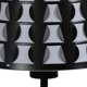 thumbnail image 3 of Lámpara de mesa Benzara de metal con base de trébol abierta, color negro, 120 V, 3 of 5