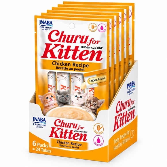 Inaba Churu Kitten Pollo 14g x4 Pack 6 Sobres