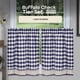 thumbnail image 2 of Juego de cortinas para ventana ACHIM Buffalo Check Tier, azul marino y marfil, 2 of 6