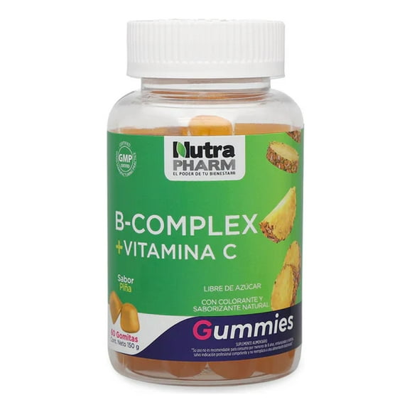 B-complex + Vitamina C 60 Gummies Piña