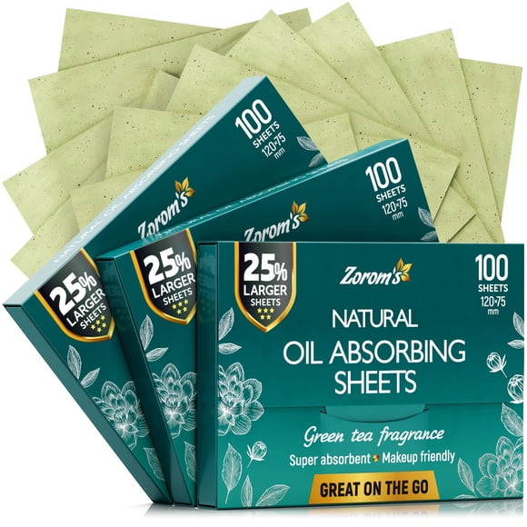 Papel Matificante ZOROM'S Natural con Extracto de Té Verde para Piel Grasa - 300 Hojas