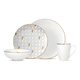 thumbnail image 1 of Juego de vajilla 4 piezas porcelana con diseño geo... Blanca, 1 of 3