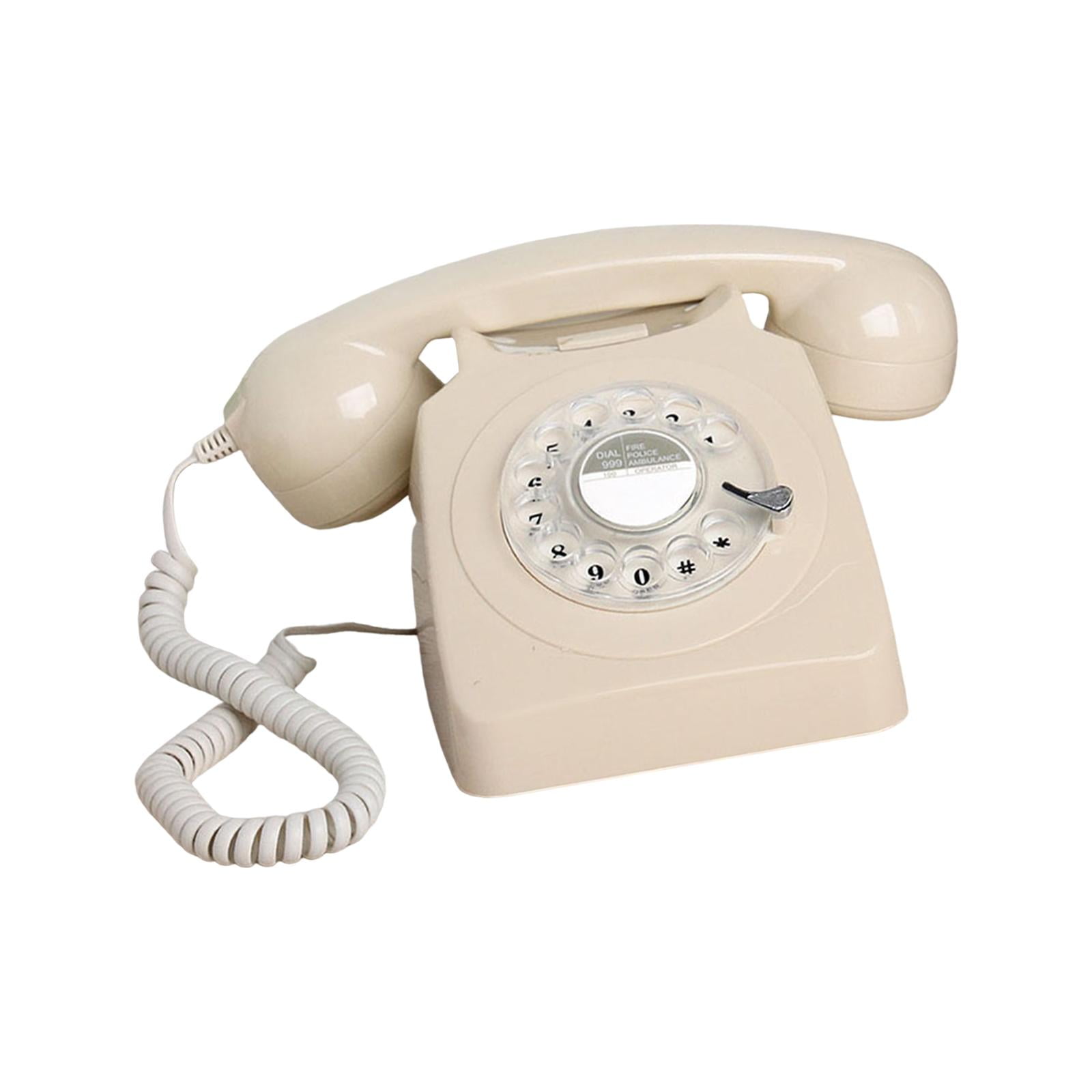 Bothyi - Teléfono Fijo De Estilo Retro Teléfono Decorativo De Marcación Giratoria De Estilo Vintage