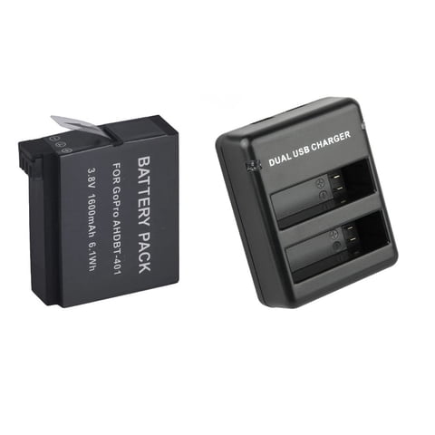 Genérico - Kit Cargador + Batería Gopro 4 Alternativa