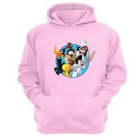 Genérico - Polerón Canguro Dibujos Animados Lt Rosa Talla Xl Unisex