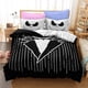 thumbnail image 1 of Juego de funda nórdica con estampado de Pesadilla antes de Navidad, que incluye funda nórdica y fundas de almohada., 1 of 3