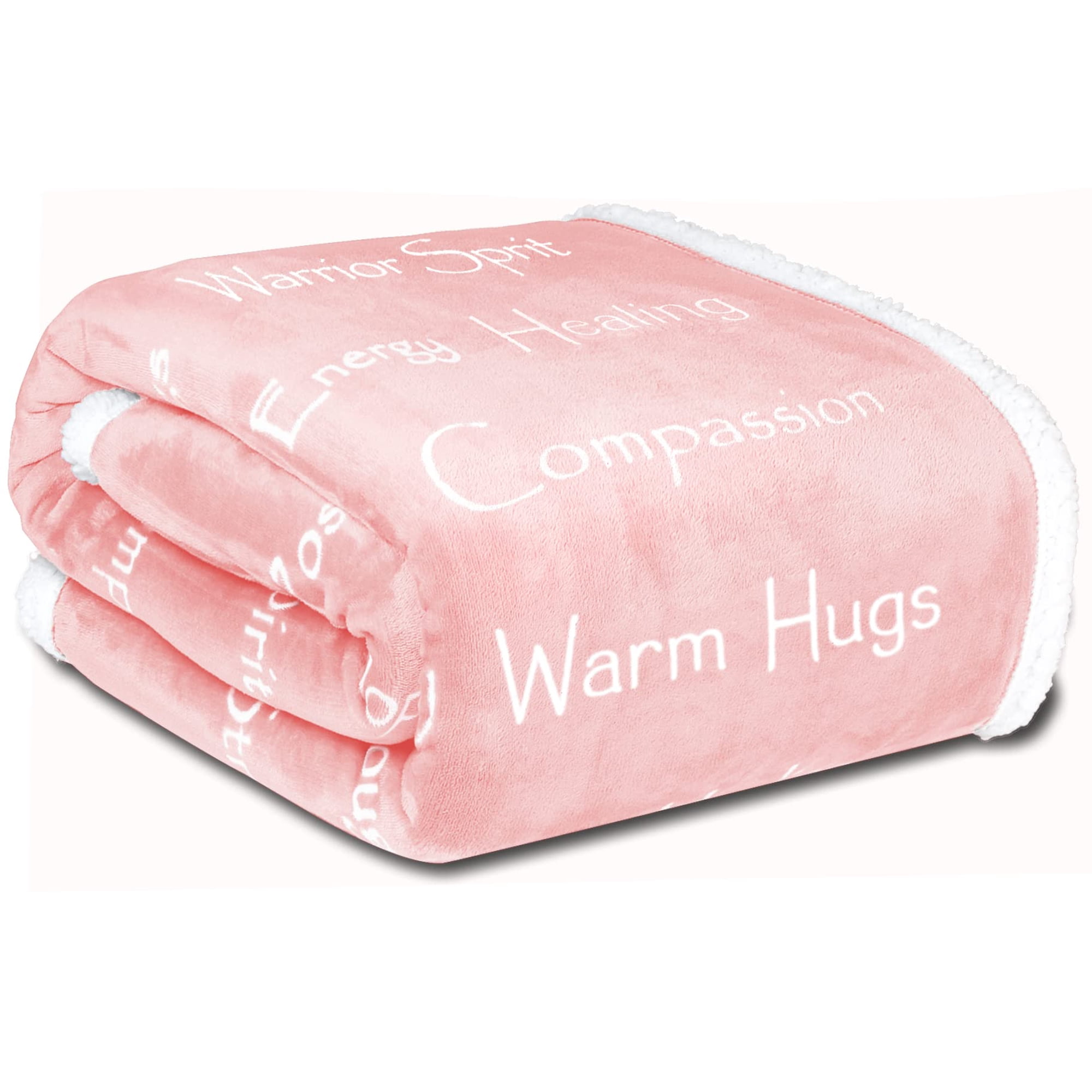 Wolf Creek Blanket - Manta Wolf Creek Compassion Strength Courage, Color Rosa Supercálido