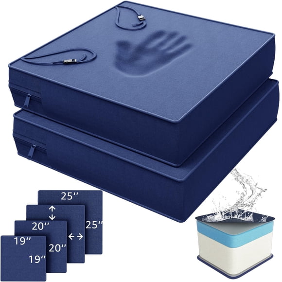 Cojines para silla de exterior YENING 51x51 cm impermeables azul marino
