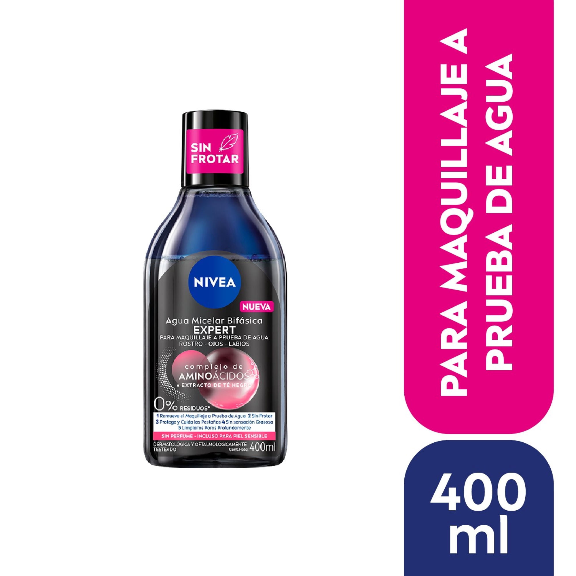 Agua Micelar Expert Waterproof Make Up Remover 400 ml Nivea