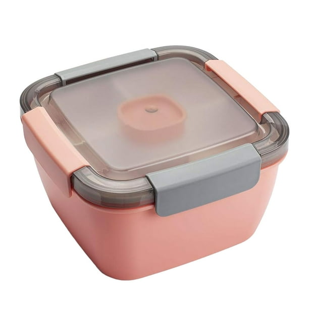 Ensaladera para llevar, 1 ensaladera, recipiente para aderezos y aperitivos, para hombres y mujeres