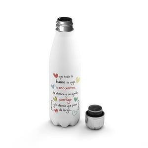 Creango - Botella Agua Termica Que Todo Lo Bueno Te Siga De Acero Inoxidable