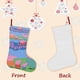 thumbnail image 3 of Peppa Pig Tema: Calcetines de Navidad, fino lino blanco para colgar en escaleras y chimenea, decoración navideña para el hogar, regalo de Navidad. 45cm × 32cm, 3 of 5