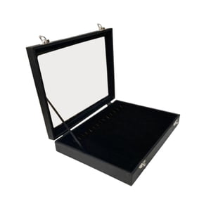 Ioensy - Vitrina De Joyería Para Collares, Vitrina De Terciopelo, Organizador De Exhibición De Joyas, Pu Negro