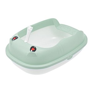 Ioensy - Caja De Arena Para Gatos, Orinal De Cara Alta, Fácil De Limpiar, Suministros Para Gatos, Kitty Bunny, Color Verde L