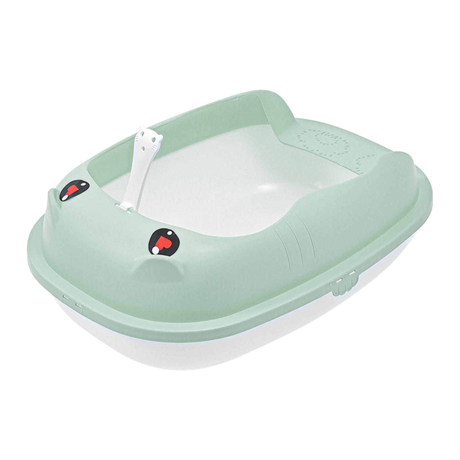 Ioensy - Caja De Arena Para Gatos, Orinal De Cara Alta, Fácil De Limpiar, Suministros Para Gatos, Kitty Bunny, Color Verde L