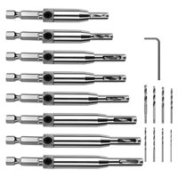 Magideal - Juegos De Brocas Centrales, Autocentrante Tapper Core Hole Puncher Herramientas De Carpintería Para Puerta De Pequeña Sala 5/64 '' 7/64 '' 9/64 ''