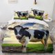 thumbnail image 1 of Cattle Cow Grassland Print Quilt Duvet Cover Set Queen Kids Children3-Piece Bedding Set, 1 of 5