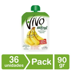 Vivo - Compota Mifrut Platano 90 Gr X 36 Uni