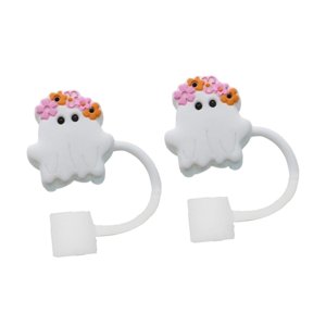 Magideal - 2 Piezas De Adornos Para Pajitas De Halloween Hechos De, Cubiertas, Accesorios Para Tazas, Fiestas Protectoras Para Puntas De Pajitas De 10 Mm, Tapas Guirnalda