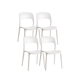 thumbnail image 1 of Pack 4 Sillas de Comedor Apilable Kentucky - Blanco, 1 of 3