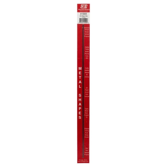 Cable musical K&S de 0,6 mm de profundidad x 30 cm de largo, acero 22 Ga., paquete de 4