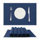 thumbnail image 2 of REGALWOVEN Juego de 6 Manteles Individuales de Lino Sintético para Banquete Cena Buffet Azul Oscuro 19x13 pulgadas, 2 of 6