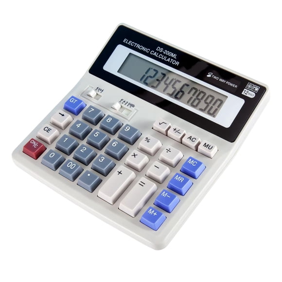 Calculadora NUOFACB DS-200ML de 12 Dígitos con Doble Alimentación