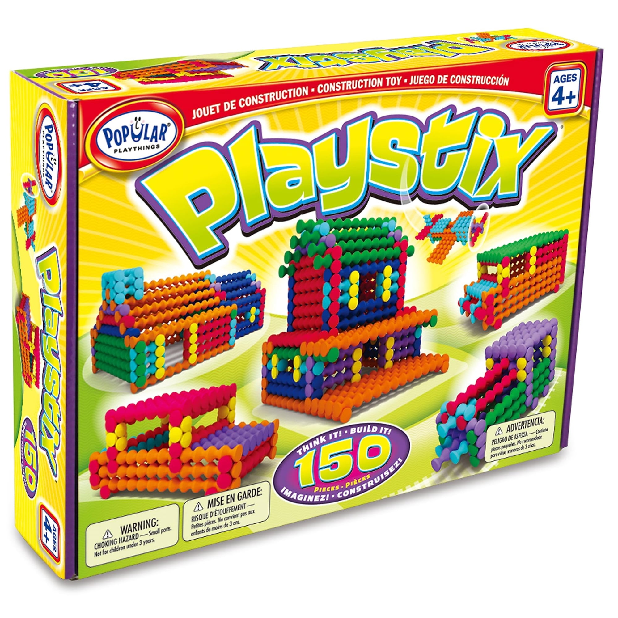 Popular Playthings - Juego De Bloques De Construcción Para Juguetes De Construcción, 150 Piezas, Juguetes Populares