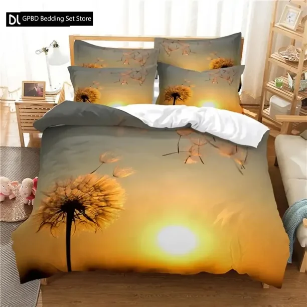 Beautiful Flower Bedding Set Duvet Cover Set Bedding Digital Printing Bed Linen Bedding Set Fashion Design