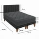 thumbnail image 4 of Cama Europea Somnia 2 Plazas + Respaldo Tubular Madera Lino, 4 of 8