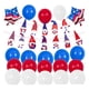 thumbnail image 1 of 22 Piezas Decoraciones Patrióticas Estrellas Globos De Papel De Aluminio Bandera Americana Suministros Para Fiestas C Pancarta Enana, 1 of 5