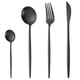 thumbnail image 1 of Juego de cubiertos de 16 piezas con acabado satinado, para 4 personas, incluye cuchillos, tenedores y cucharas, de acero inoxidable de primera calidad para cocina, apto para lavavajillas., 1 of 5