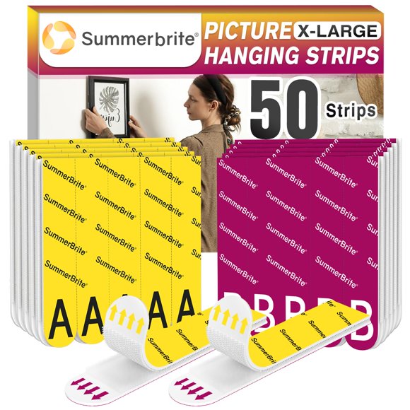 Tiras para colgar cuadros Summerbrite Heavy Duty XL, 25 pares