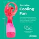 thumbnail image 5 of Ventilador portátil con nebulizador O2COOL Deluxe a pilas color rosa, 5 of 7