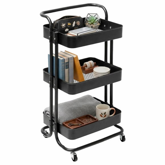 Carro Organizador Metálico DecoTeam 3 Estantes con Ruedas