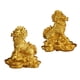 thumbnail image 4 of 1 Par De Cobre Chino Fengshui Kylin Chi lin Qilin Dios Bestia Estatua Para El Hogar Oro 9x9 5 Cm, 4 of 5