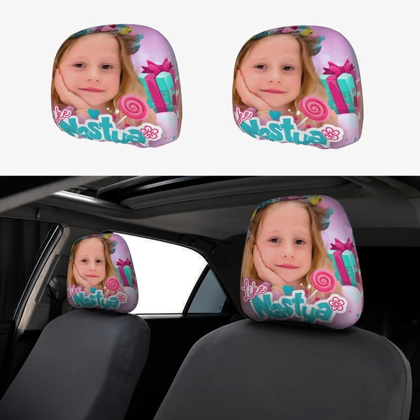 Like Nastya Funda Protectora Universal para Reposacabezas de Coche, Funda Elástica para Reposacabezas de Asiento de Auto, Funda de Tela Antipolvo, Accesorios de Interior 2 Piezas