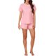thumbnail image 2 of INSPIRE CHIC Conjuntos de Pijama de Manga Corta para Mujer con Bolsillos, Ropa de Dormir Suave con Botones y Pantalones Cortos con Cintura Elástica L Rosa, 2 of 6