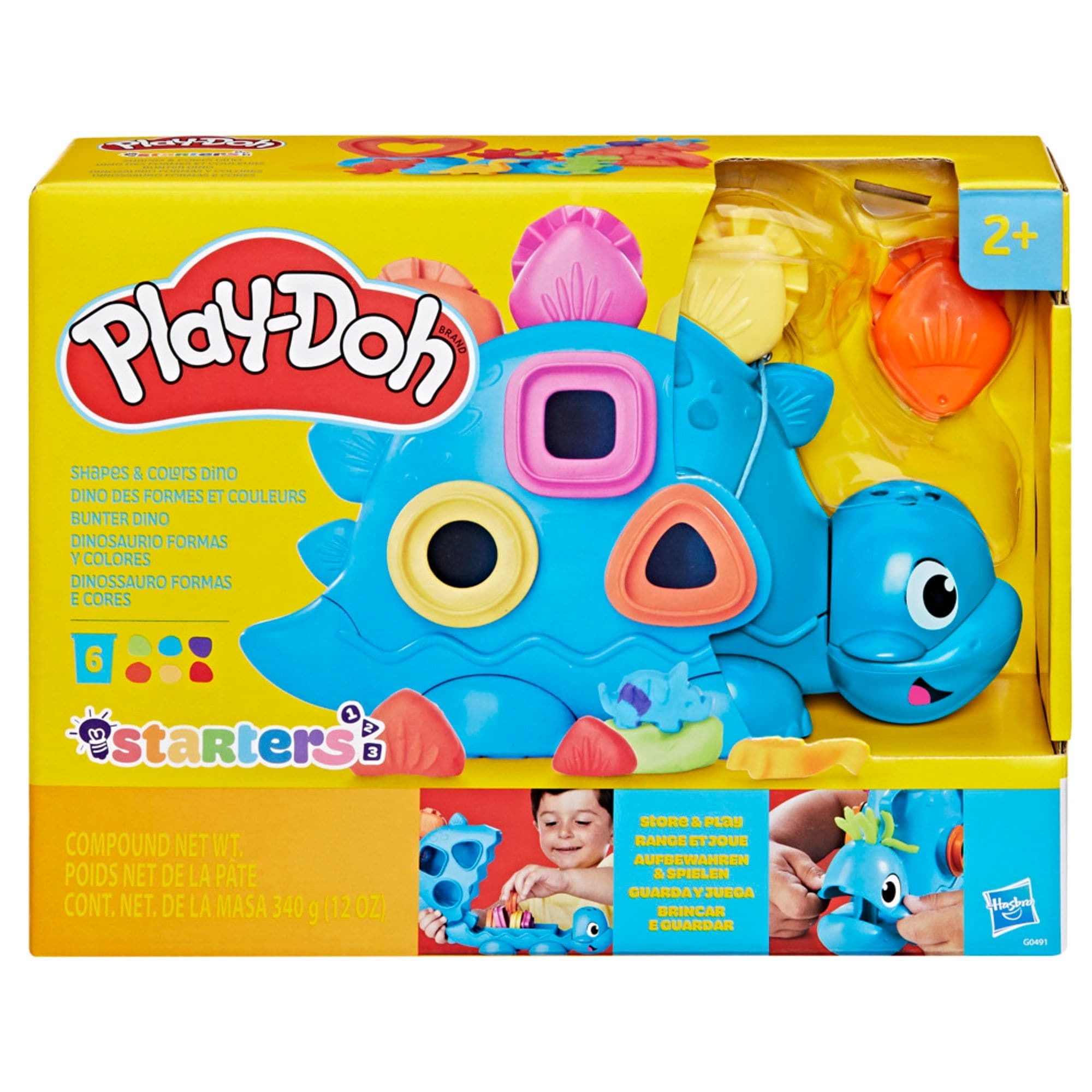 Set De Masa Moldeable Play-Doh Starters Dinosaurio Forma Y Colores