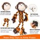 thumbnail image 2 of Juguete para perro HUGEME Mono/Elefante de peluche con silbido - Pack de 2, 2 of 8