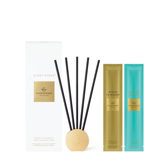 Difusor de Aromas Glasshouse Fragrances Kyoto y Amalfi Dúo
