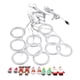 thumbnail image 1 of Cadena Guirnalda Cortina Led Luces 3d Navidad Anillos, 1 of 3