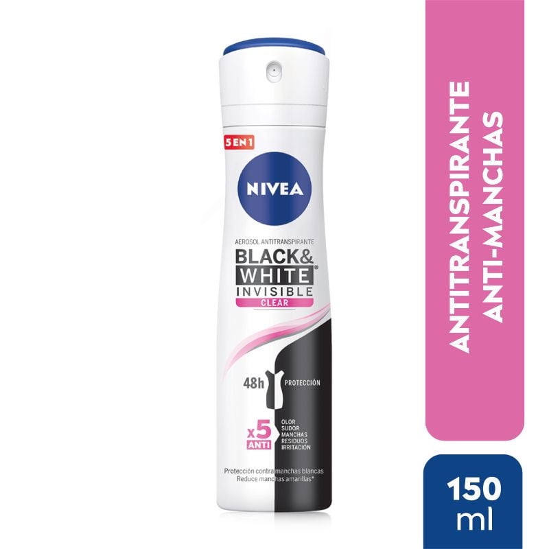 Nivea - Desodorante Antitranspirante Aerosol Invisible Black And White