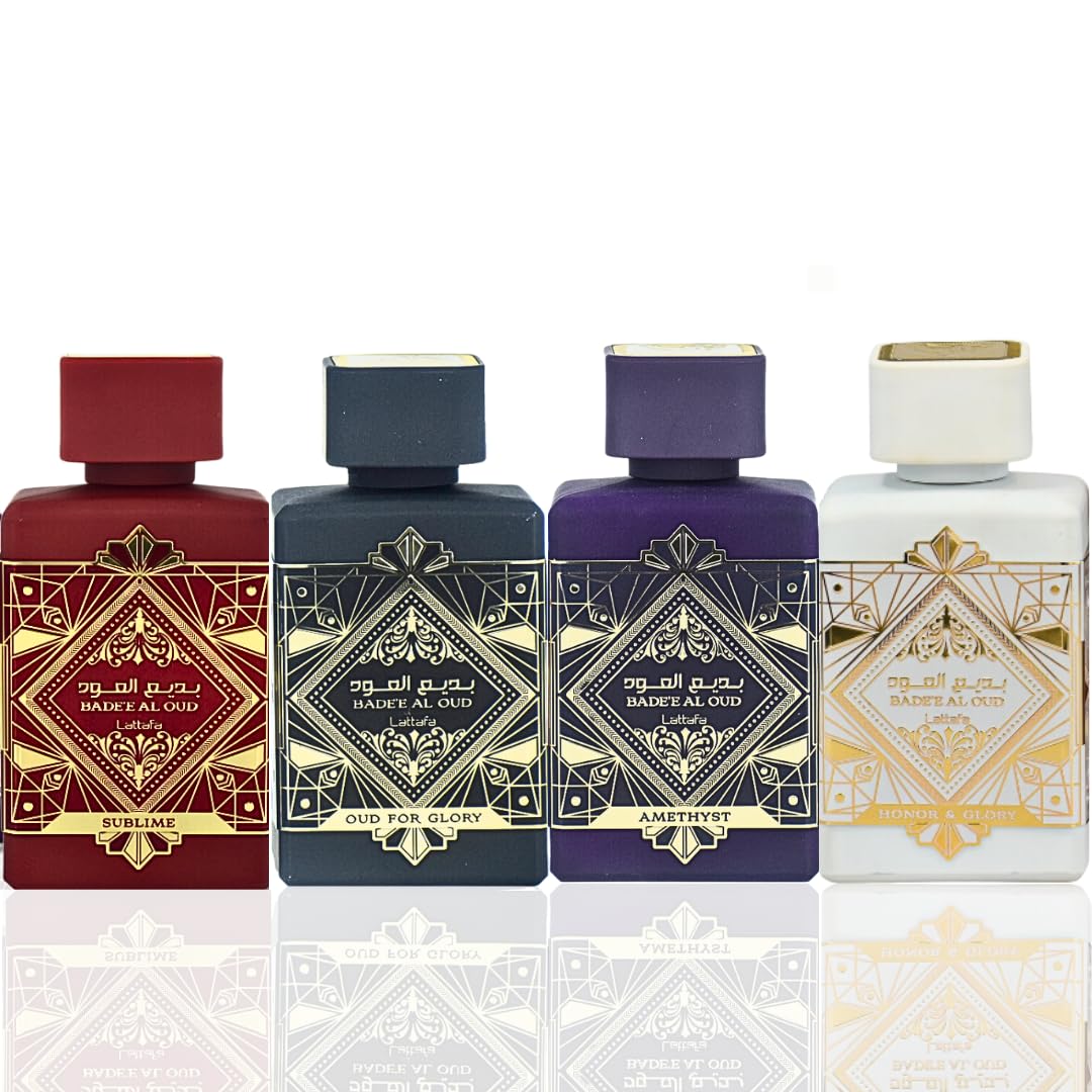 Set De Regalo Perfume Lattafa Bade'E Al Oud Edition Edp 100Ml Unisex X4