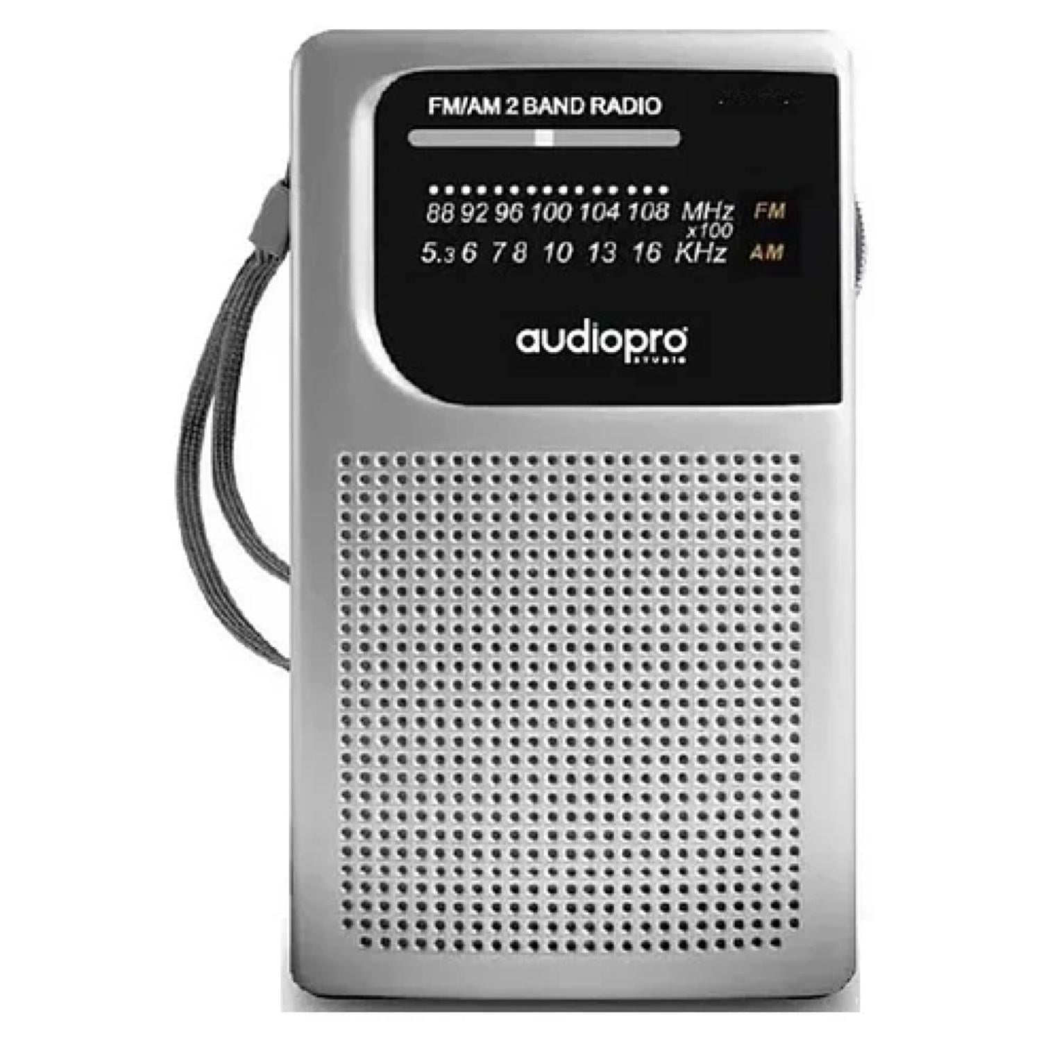 Audiopro - Radio De Bolsillo Portatil Am Fm Gris Ap02079