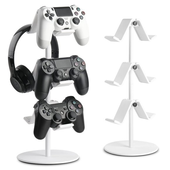 Soporte para controlador y auriculares KELJUN, blanco y elegante diseño