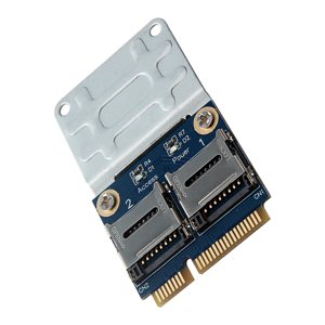 Magideal - Adaptador De Lector A 2 Mini-Sdcards Adaptador -E Computadora Portátil Adaptador Dual Tf A E