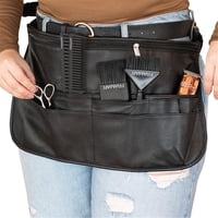 Xusx111 - Cinturón De Cintura Del Peluquero Del Salón Con Bolsa De Tijeras, Estilista Profesional Del Pelo Y Cinturón Del Cepillo De Maquillaje (Negro)